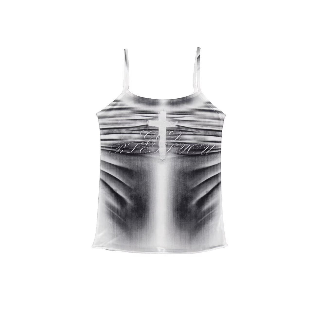 Damen lässiges Tanktop mit kreativem Grafikdesign Drune