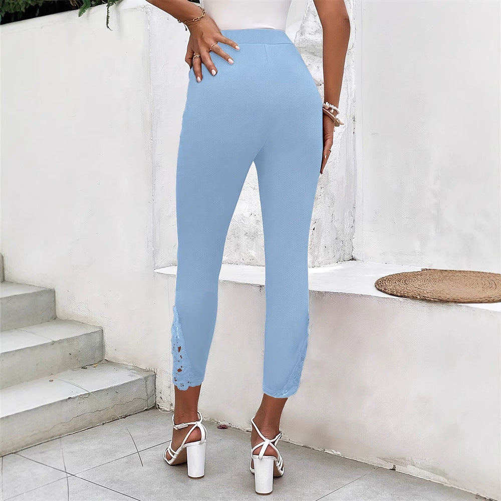 Drune | modische Leggings mit hochwertigem Lochmuster