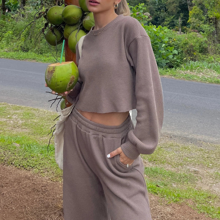 Damen lässiger und eleganter Strickanzug Drune