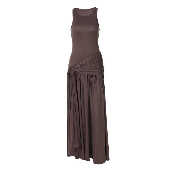 Damen Elegantes Maxikleid mit raffiniertem Wickel-Design und schmeichelnder Silhouette Drune