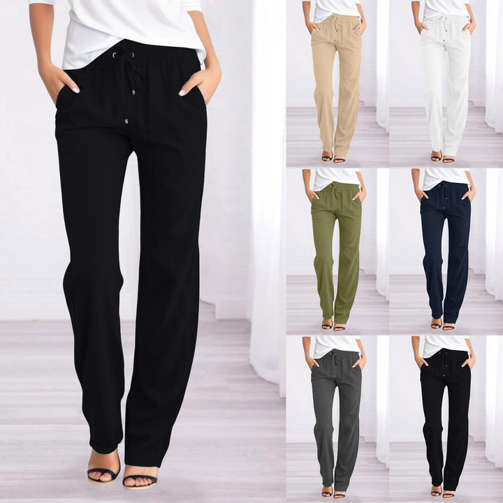 Damen Bequeme Freizeithose mit elastischem Bund und praktischen Seitentaschen Drune