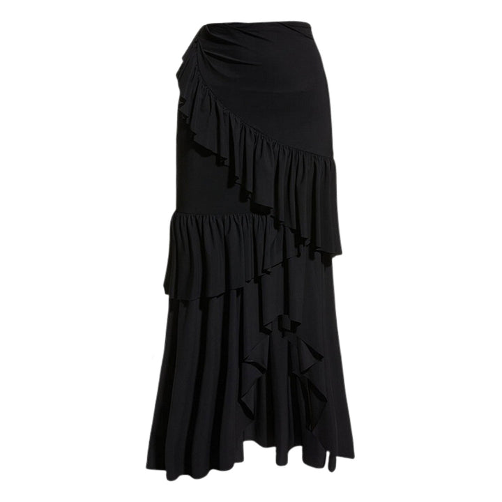 Damen One-Shoulder Badeanzug mit Volantrock Drune