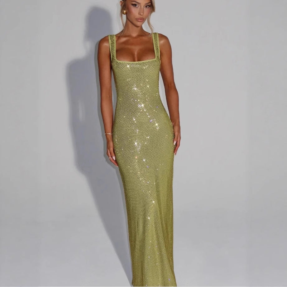 Damen Glamouröses Pailletten-Abendkleid mit figurbetontem Schnitt Drune