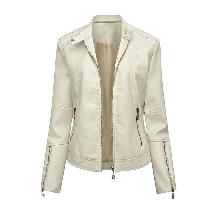Damen Kunstlederjacke im Biker-Stil Drune