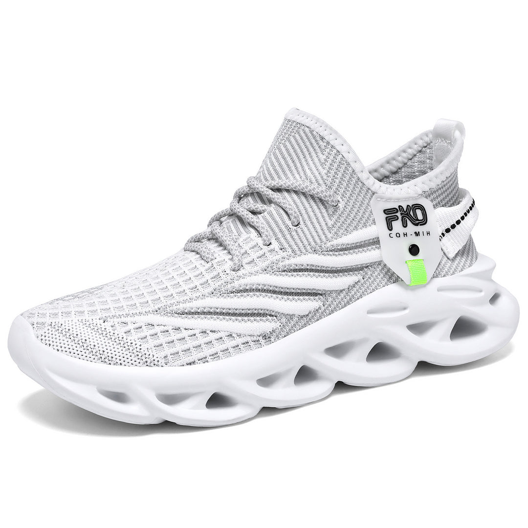 Herren nan leichter Strick-Sneaker mit nahtlosem Sockenschaft, atmungsaktivem Mesh-Obermaterial und innovativer hohlgeformter EVA-Dämpfung Drune