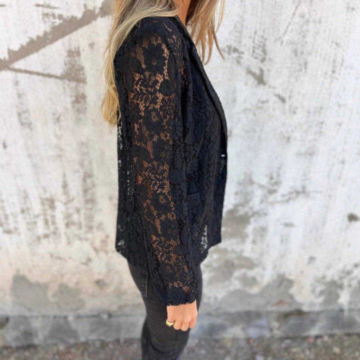 Damen Lace-Blazer im femininen Stil mit feinen Spitzelementen Drune