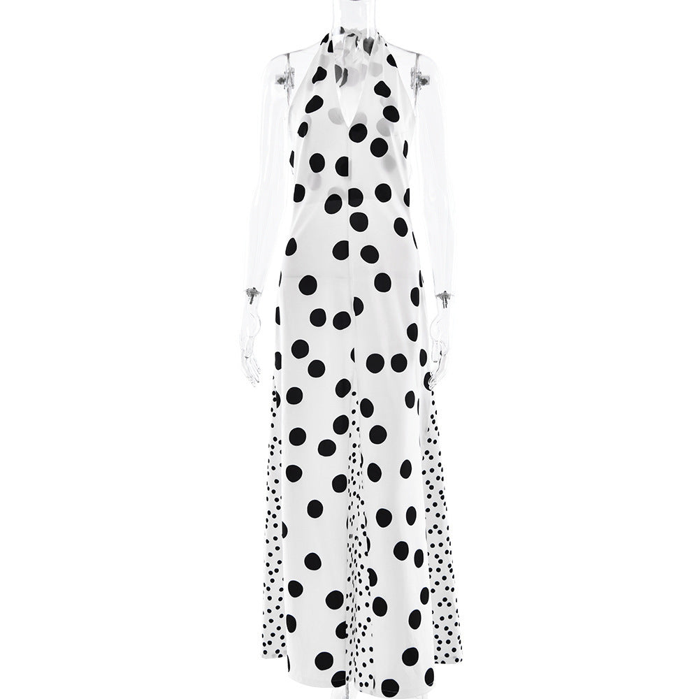 Damen Sommerliches Maxikleid mit floralen Akzenten und tiefem Ausschnitt Drune