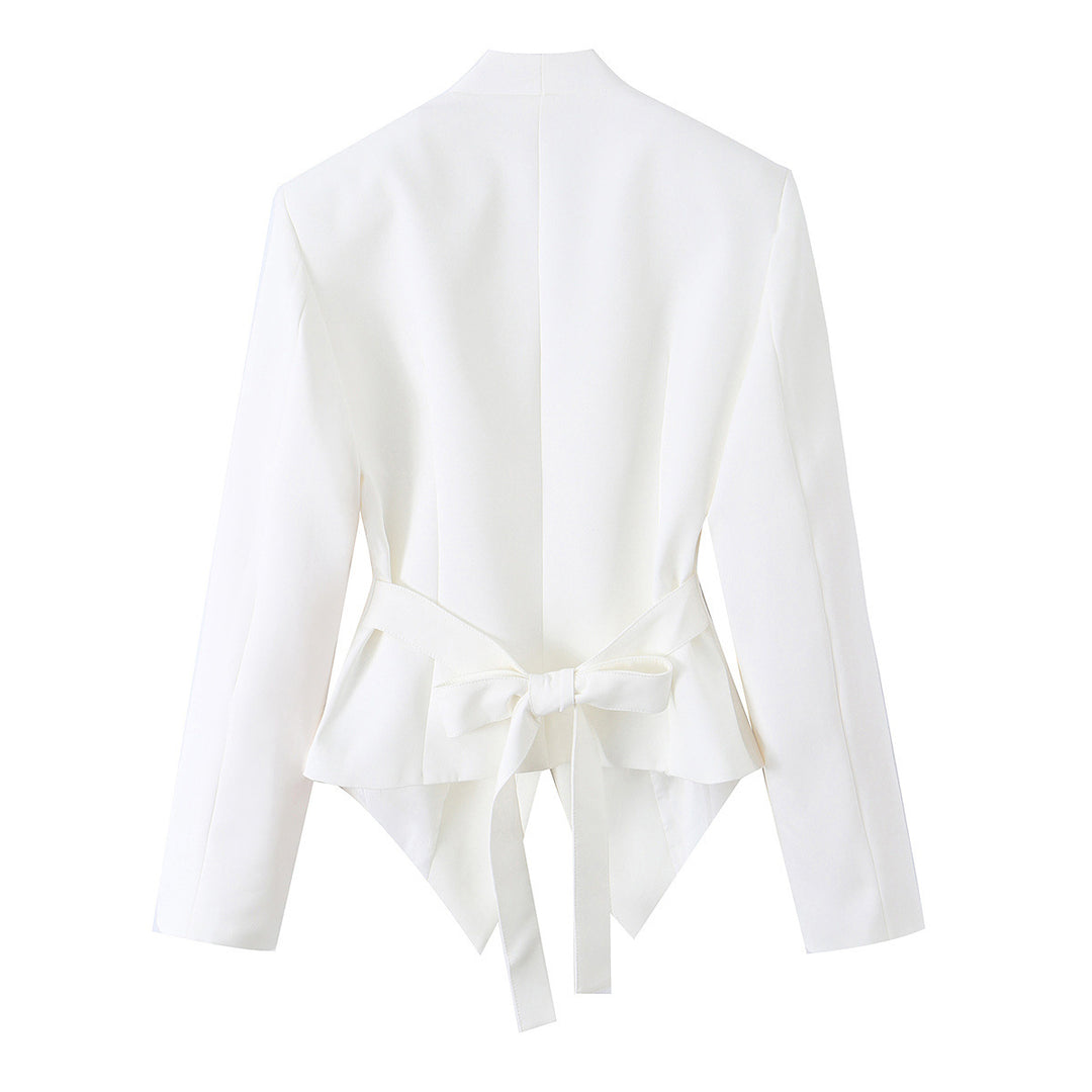 Damen nan taillierter Blazer mit asymmetrischem Saum und Wickeldetail Drune