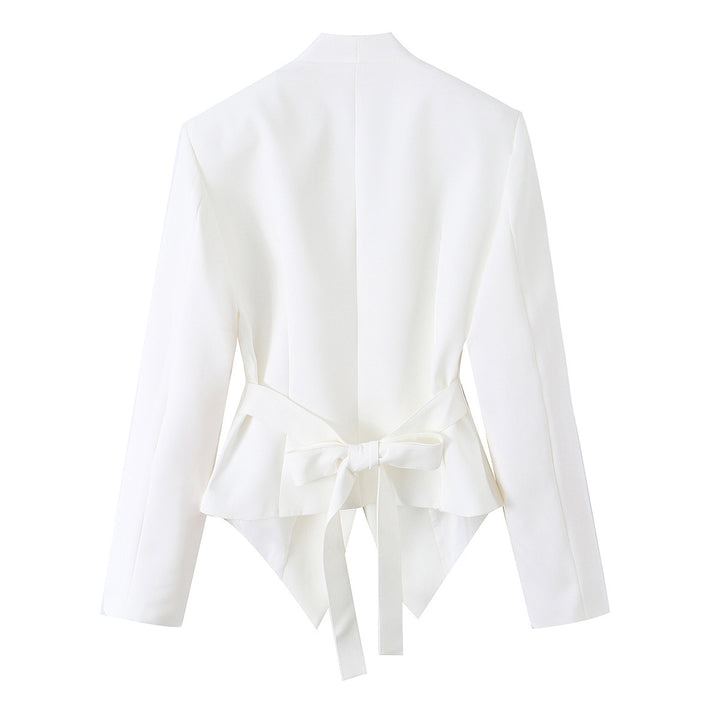 Damen nan taillierter Blazer mit asymmetrischem Saum und Wickeldetail Drune