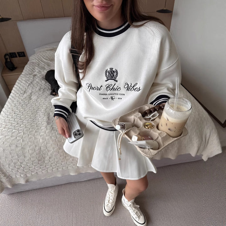 Damen Sweatshirt mit sportlichem Chic und Contrast-Details Drune