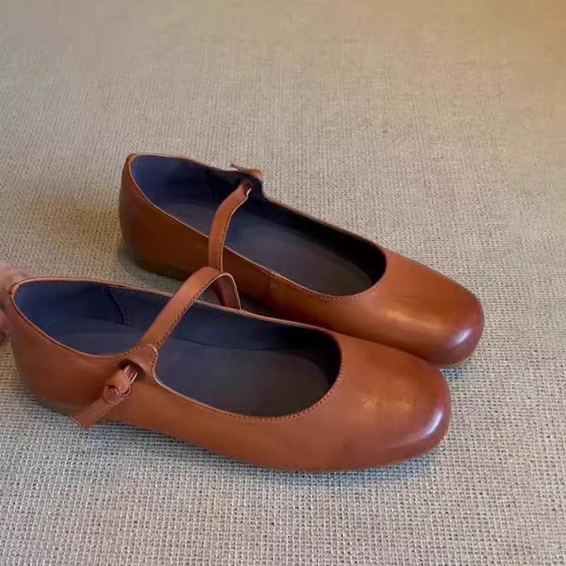 Damen Ballerinas mit elegantem Riemenverschluss und weicher Innensohle Drune