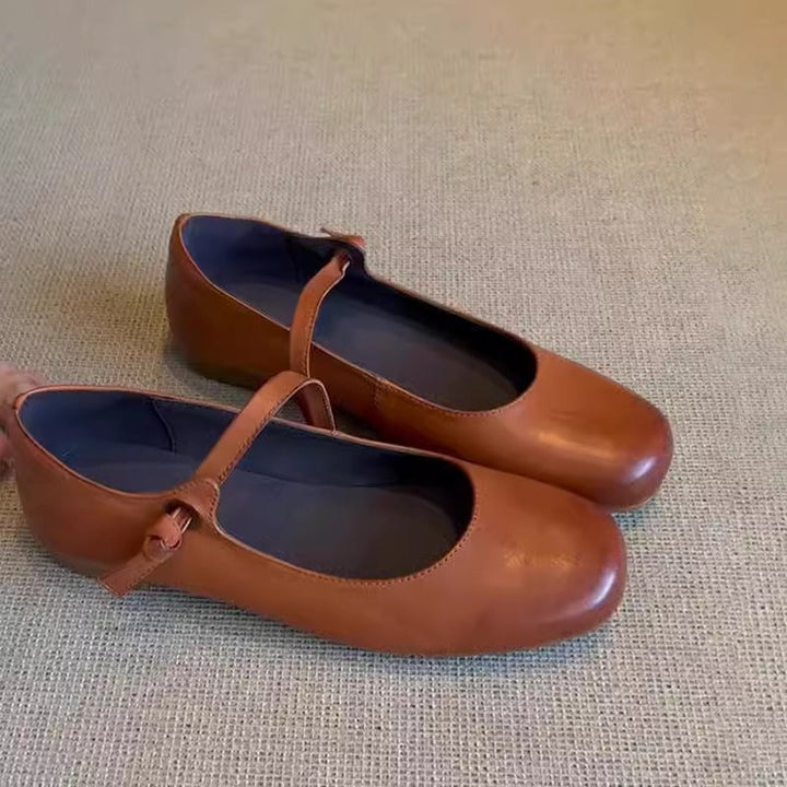 Damen Ballerinas mit elegantem Riemenverschluss und weicher Innensohle Drune