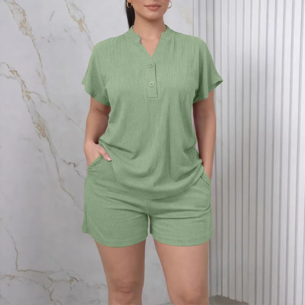 Damen Freizeit-Jumpsuit mit Knopfleiste und seitlichen Taschen Drune