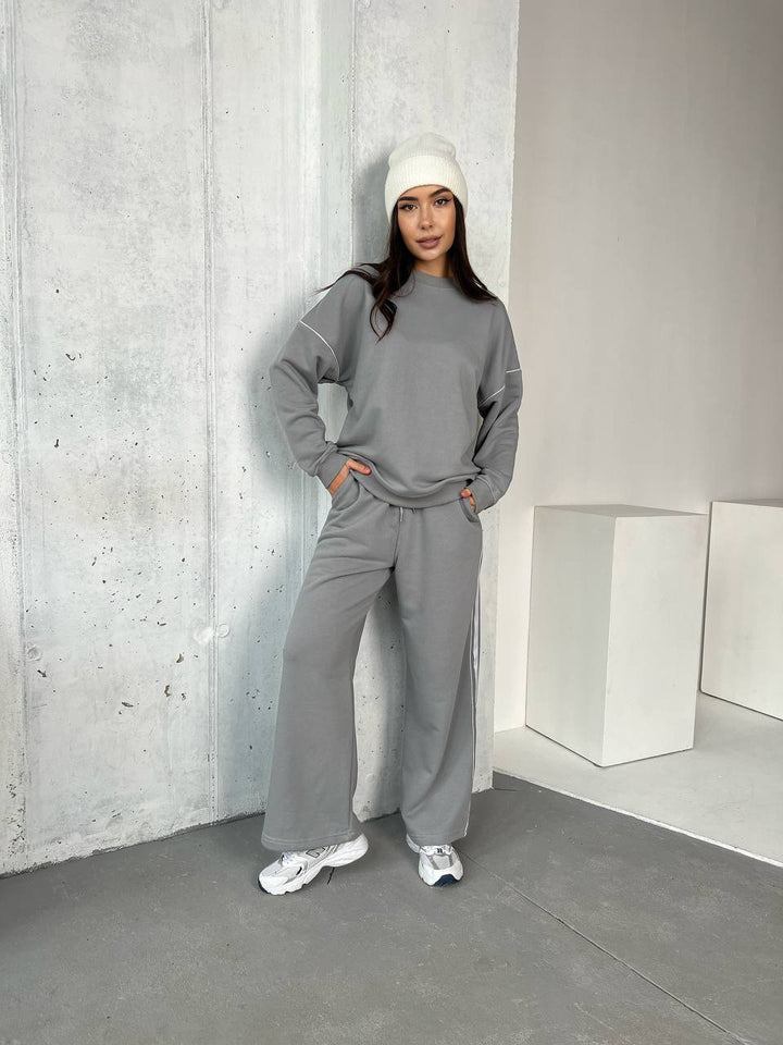 Damen Sportliches und bequemes Sweatshirt-Pants-Set Drune