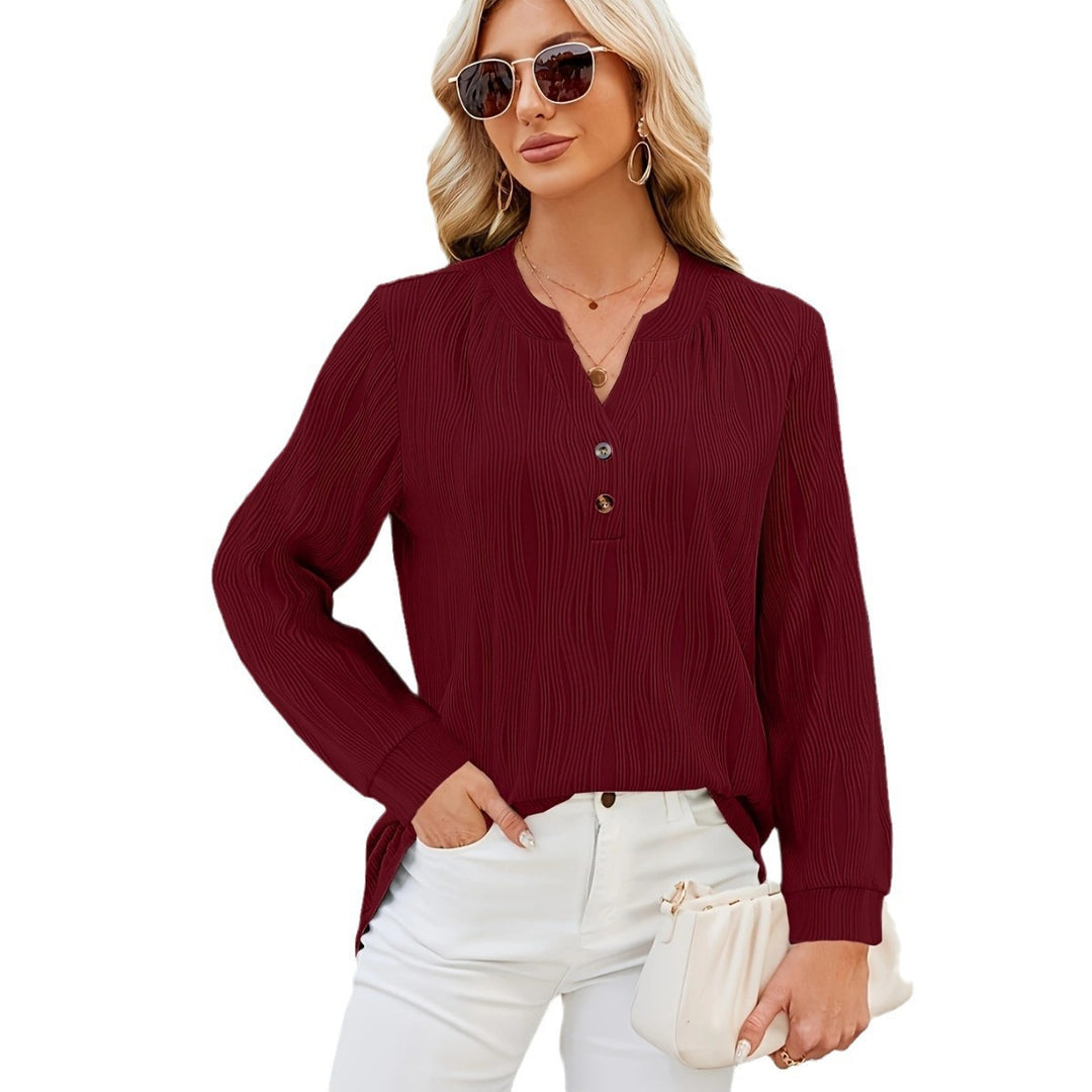 Damen Langärmlige Hemdbluse Drune