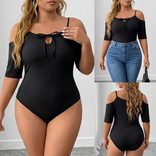 Damen Körperbetontes Oberteil mit Off-Shoulder Design Drune