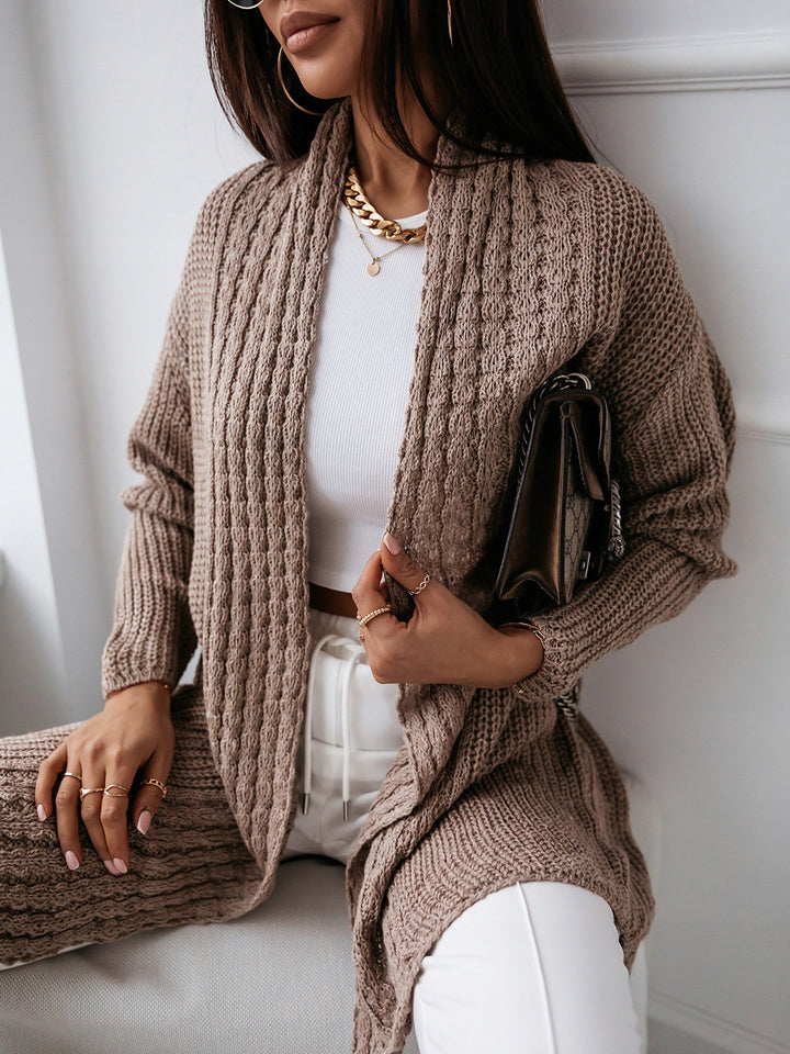 Damen Strick-Cardigan mit strukturiertem Muster und offenem Schnitt Drune