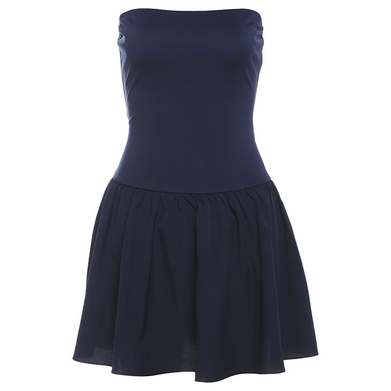 Damen Bandeau Minikleid mit voluminösem Rock Drune