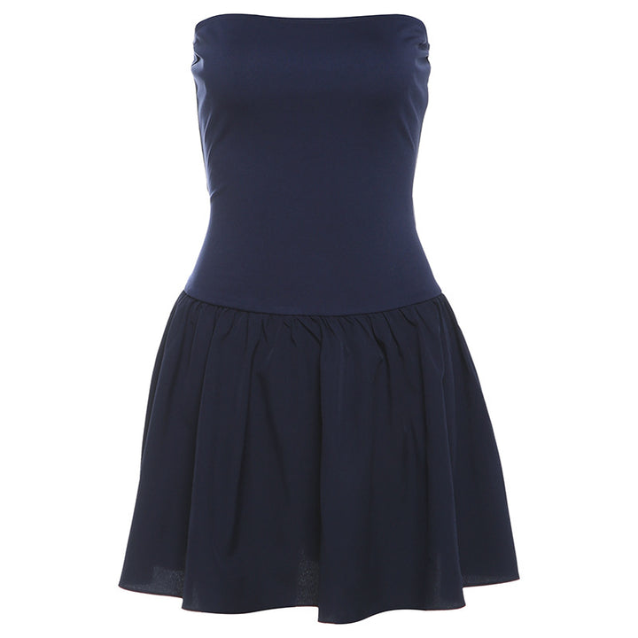 Damen Bandeau Minikleid mit voluminösem Rock Drune