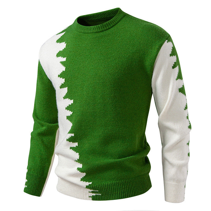 Herren modischer Strickpullover mit asymmetrischem Farbdesign und hohem Komfort Drune