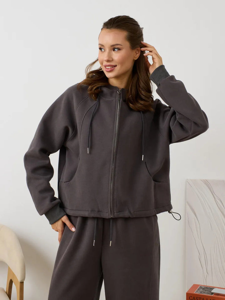 Damen hochwertige Kapuzenjacke mit frischem Design Drune