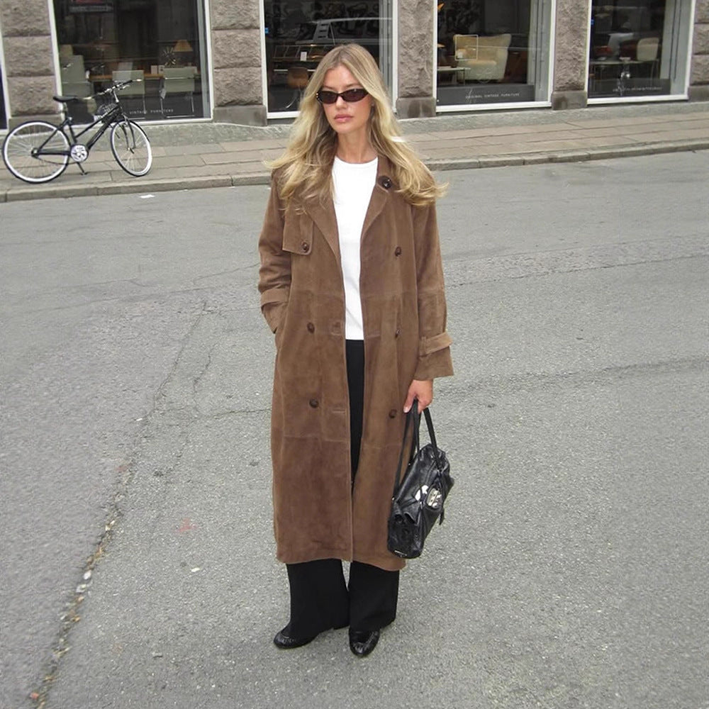 Damen eleganter und stilvoller Longcoat Drune