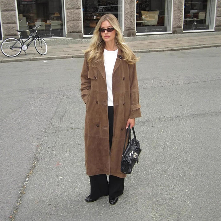 Damen eleganter und stilvoller Longcoat Drune