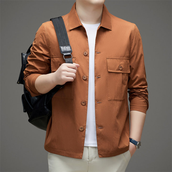 Herren leichte Utility-Jacke mit modernen Taschen Drune
