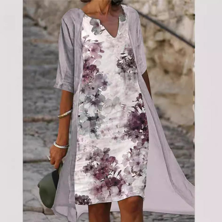 Damen Sommerkleid mit floralem Design und luftiger Schnittführung Drune