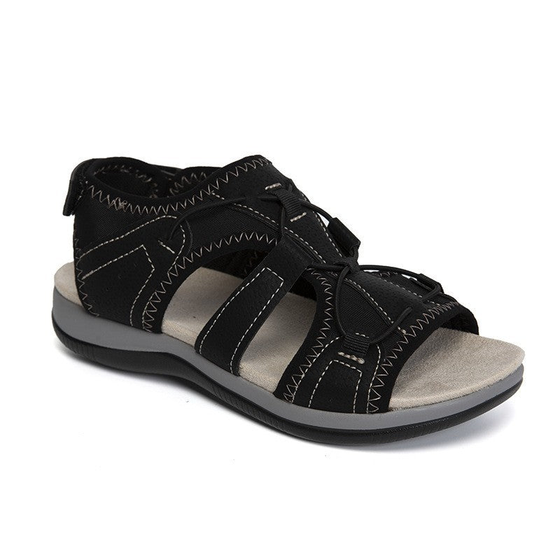 Damen  bequeme Outdoor-Sandalen mit Schnellzugsystem gepolstertem Fußbett und geschlossener Fersenpartie Drune