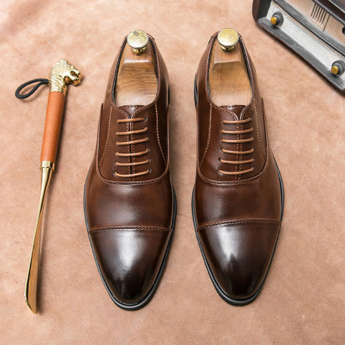 Damen elegante Schnürschuhe aus hochwertigem Leder Drune