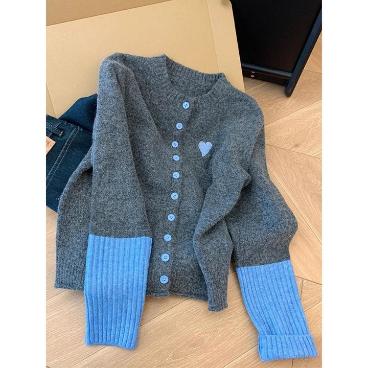Damen kuschelweiche Strickjacke mit Baumwollmischung und modernen Akzentfarben Drune