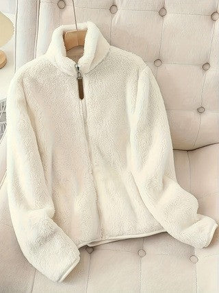 Damen Fleecejacke mit hohem Kragen und Reißverschluss Drune