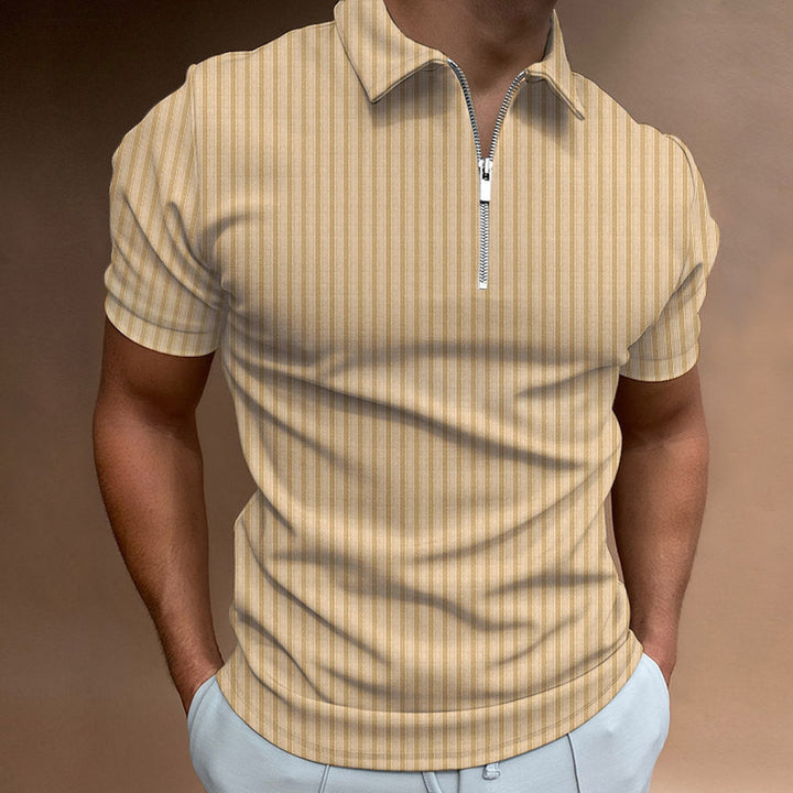 Herren Kurzarm Poloshirt mit Reißverschluss Drune