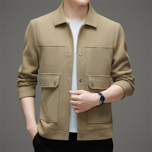 Herren Übergangsjacke mit praktischen Taschen und modernem Karodesign Drune