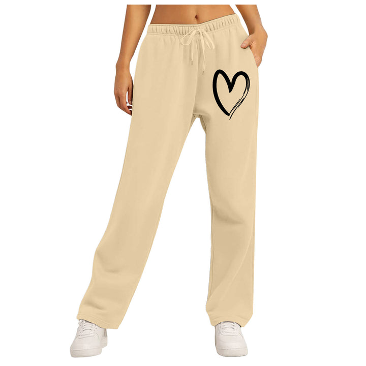Damen Freizeithose mit einzigartigem Herzmotiv und elastischem Bund Drune
