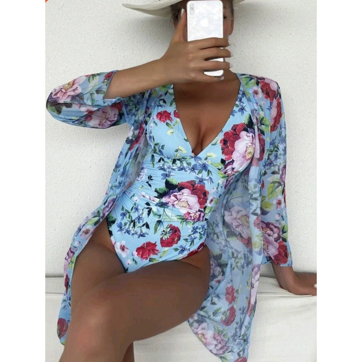 Damen Strandoveralls mit floralem Design und leichtem Material Drune