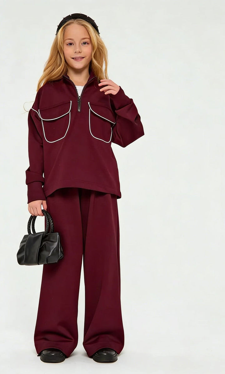 Damen modischer Pullover mit praktischen Taschen Drune