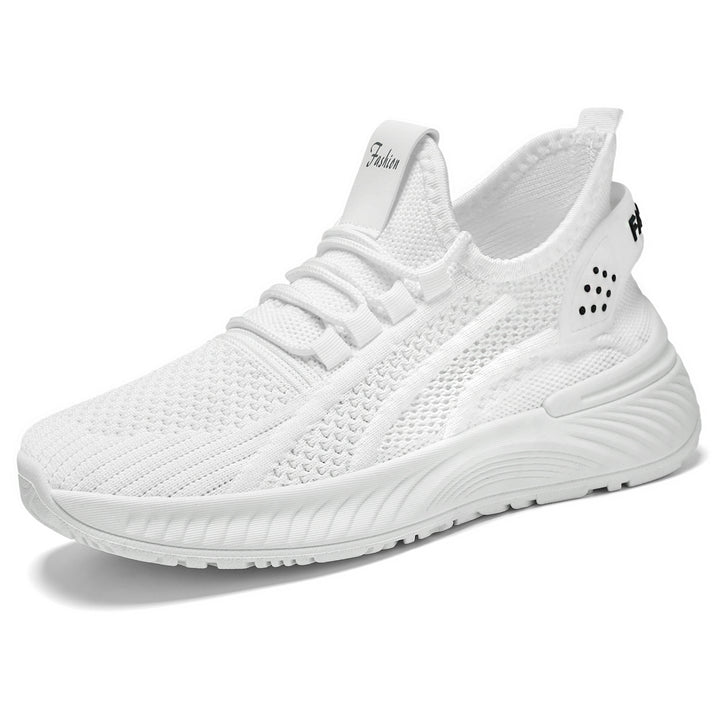 Damen nan atmungsaktiver Strick-Freizeitsneaker mit elastischem Schlupfkragen und gedämpfter Keilsohle Drune