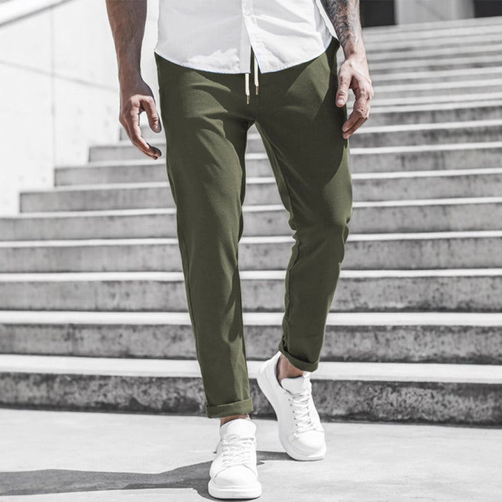 Herren Sportliche Chino-Hose mit flexiblem Bund und modernen Details Drune