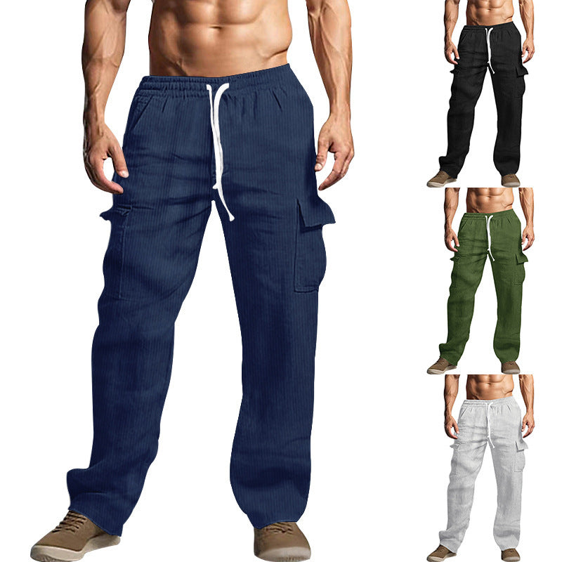 Herren Cargo-Hose im lässigen Schnitt mit elastischem Bund und praktischen Taschen Drune
