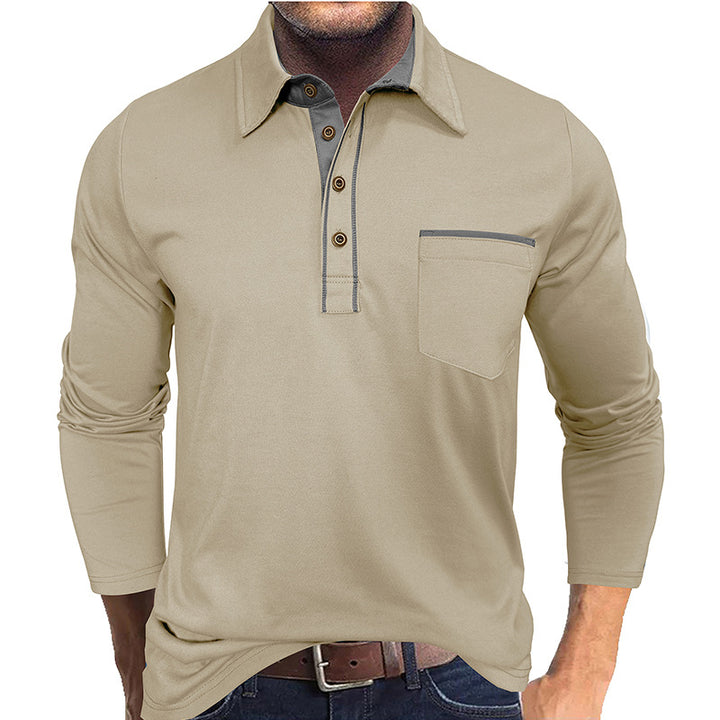 Herren Langarm-Polohemd Drune
