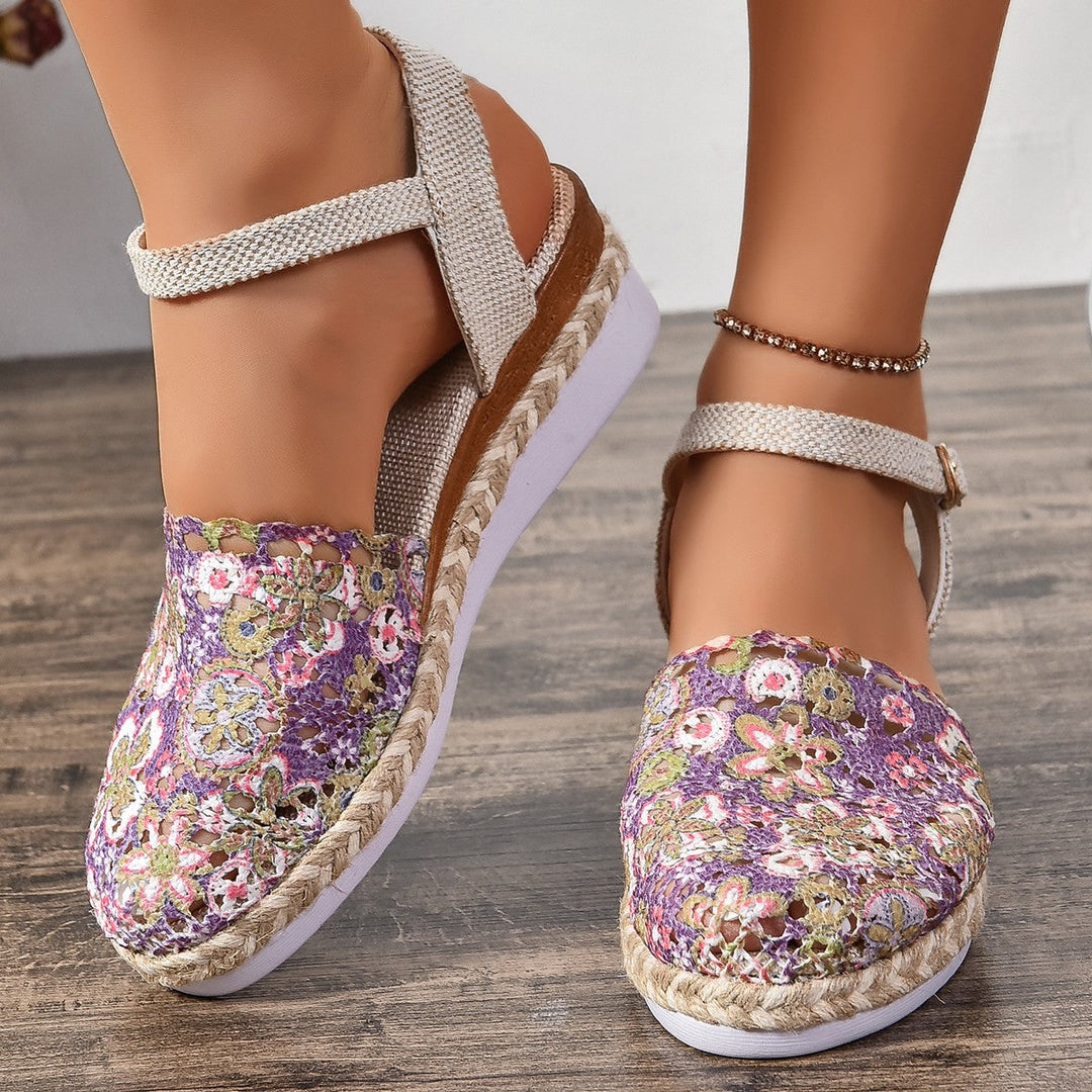 Damen Espadrilles mit elegantem Häkel-Design und komfortabler Sohle Drune