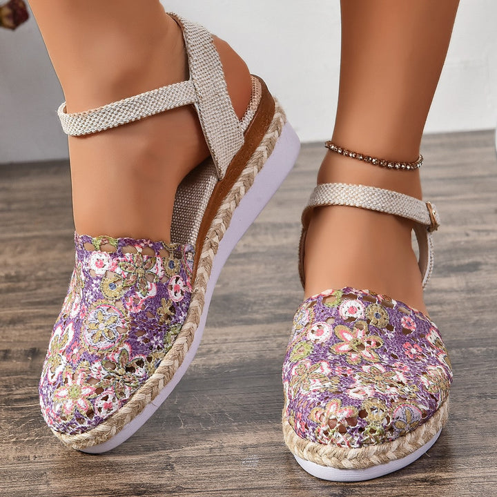 Damen Espadrilles mit elegantem Häkel-Design und komfortabler Sohle Drune