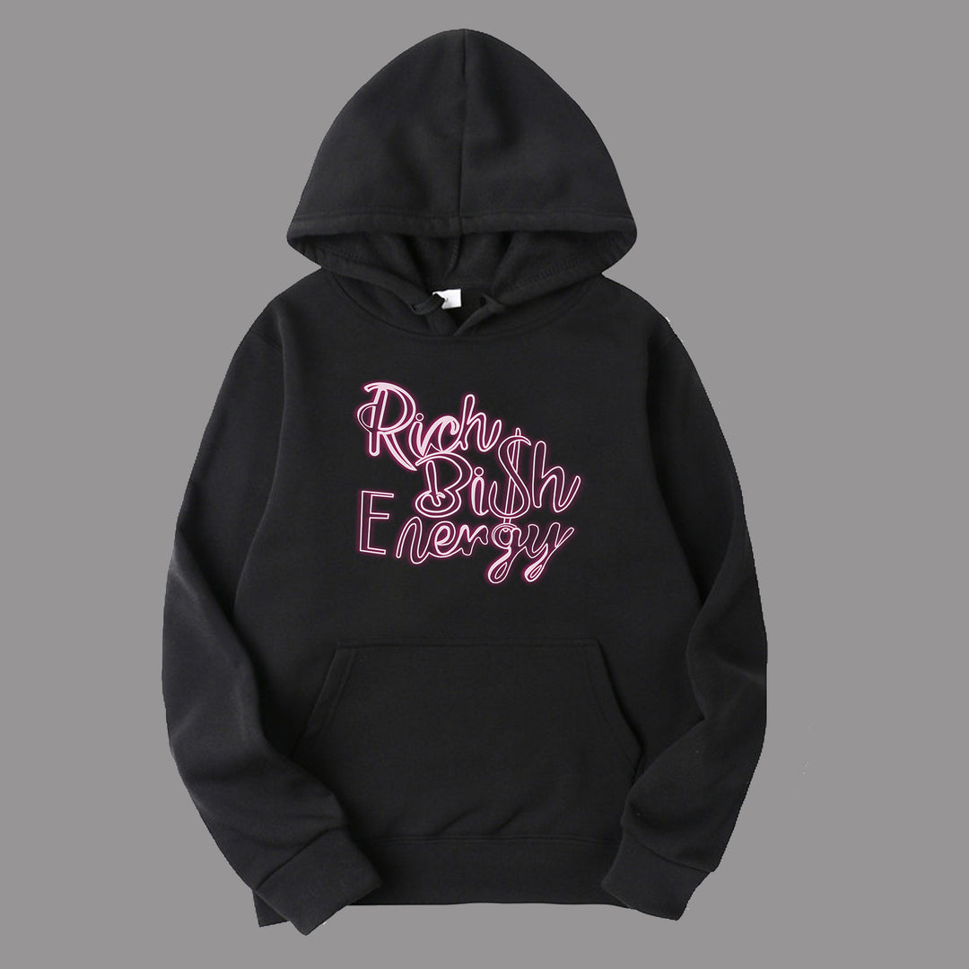 Damen Kapuzenpullover mit kreativem Schriftzug Drune