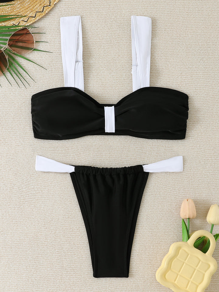 Damen Bikini-Set mit modischen Trägern und eleganter Schleifen-Optik Drune