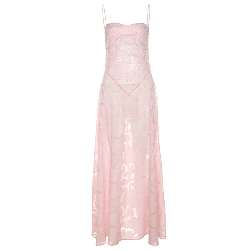 Damen Maxikleid mit elegantem Spitzenbesatz und verführerischem Schnitt Drune