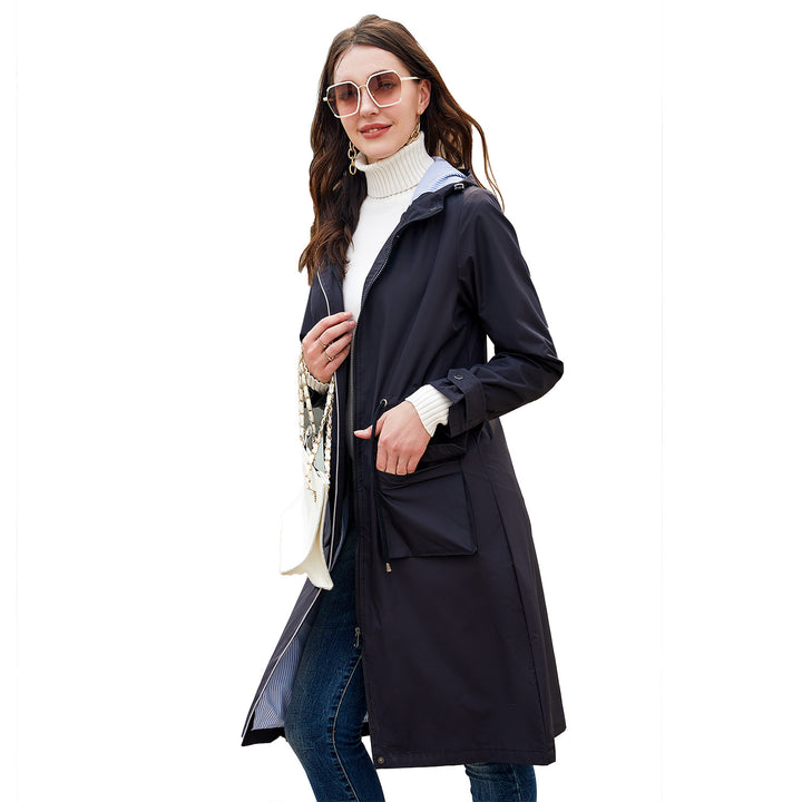 Damen winddichte Freizeitjacke mit praktischen Kordelzügen und Innenfutter Drune