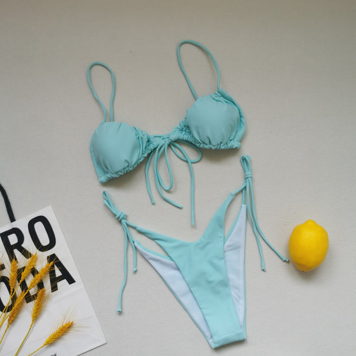 Damen Triangel-Bikini mit regulierbaren Bindebändern Drune