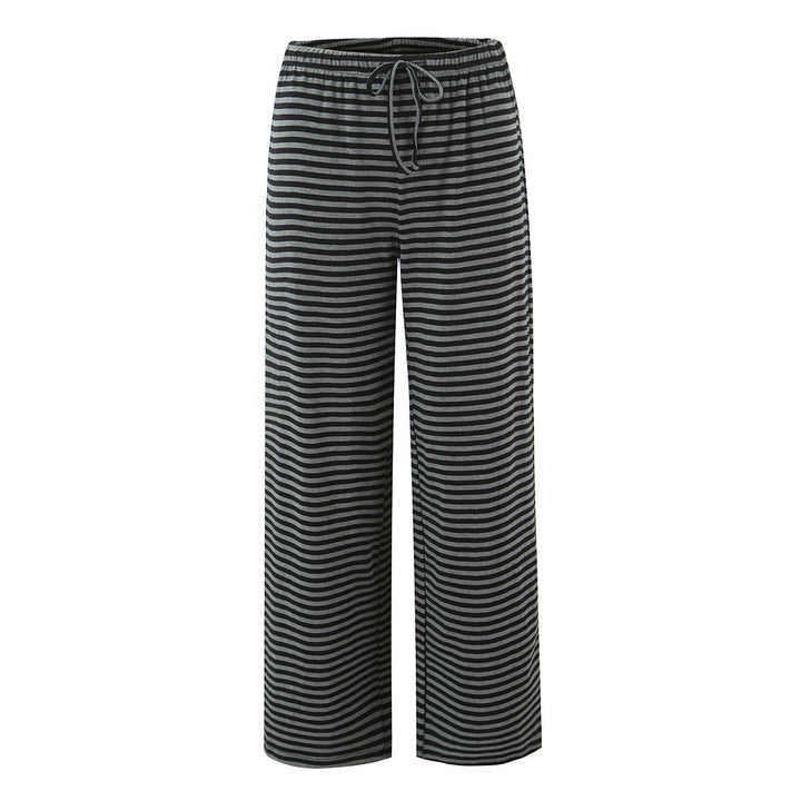 Damen Weite Streifenhose mit elastischem Bund Drune